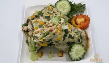 Egg wrap with chicken