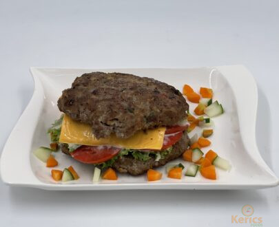 Bunless beef burger