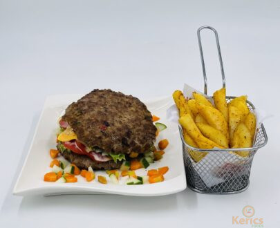 Bun-less beef burger