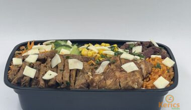 Mixed meat burrito bowl