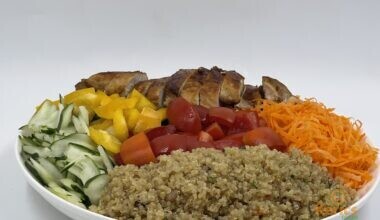 Quinoa-chicken bowl